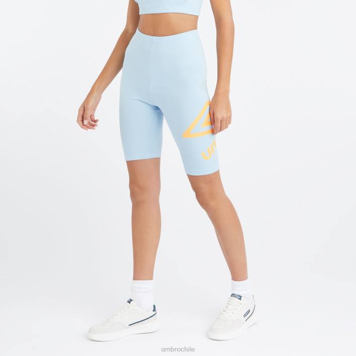 mujer Umbro caída del ángel / naranja ardiente shorts ciclistas con logo grande ropa FTXL493