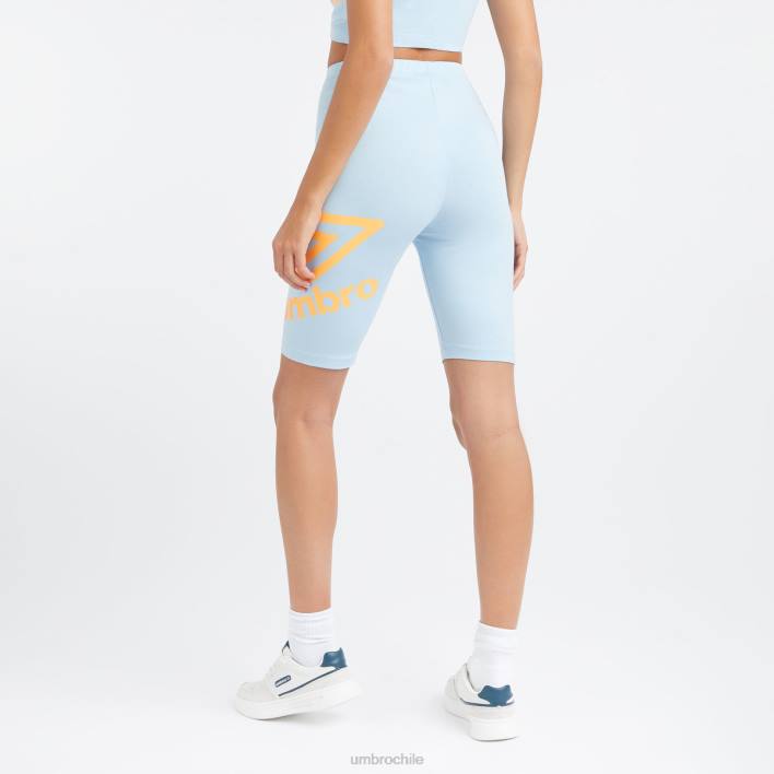 mujer Umbro caída del ángel / naranja ardiente shorts ciclistas con logo grande ropa FTXL493