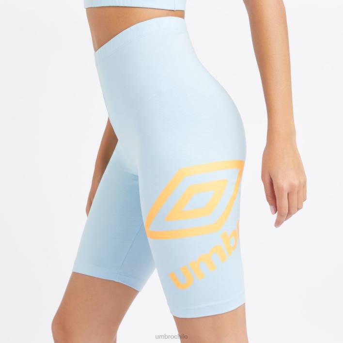 mujer Umbro caída del ángel / naranja ardiente shorts ciclistas con logo grande ropa FTXL493