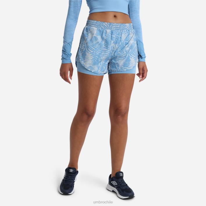 mujer Umbro encanto/gris plata pantalón corto híbrido estampado Pro Training ropa FTXL494