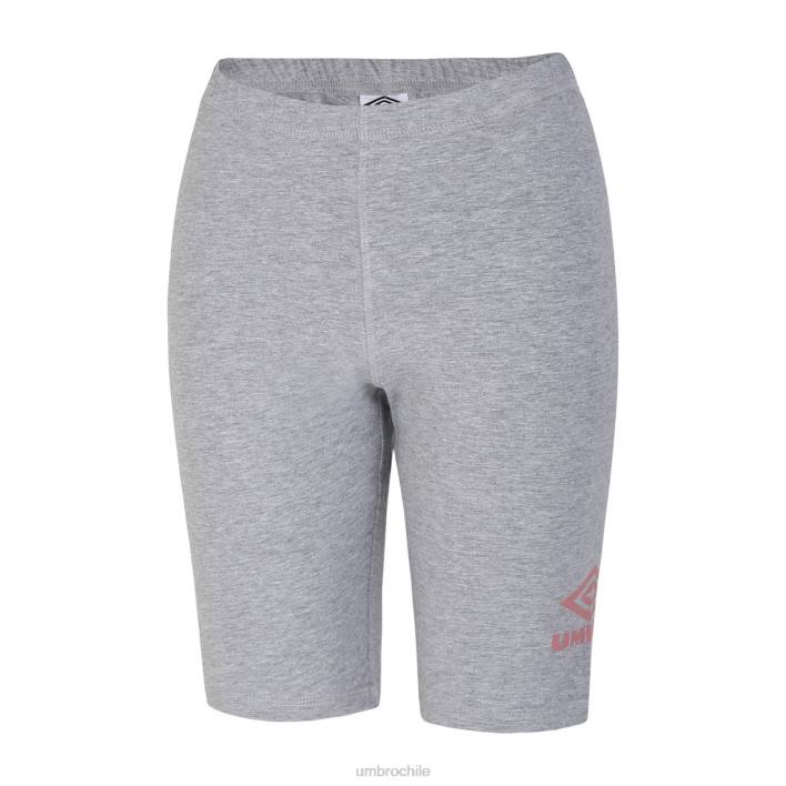 mujer Umbro gris jaspeado/roseta pantalones cortos de ciclismo con diamantes ropa FTXL507