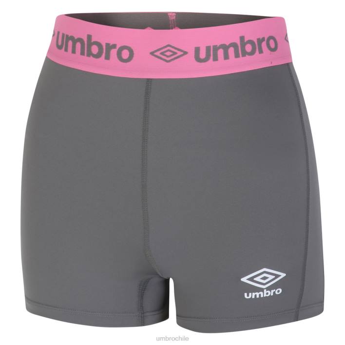 mujer Umbro gris/rosa pantalones cortos de ciclismo de rendimiento activo ropa FTXL512