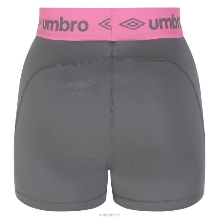 mujer Umbro gris/rosa pantalones cortos de ciclismo de rendimiento activo ropa FTXL512