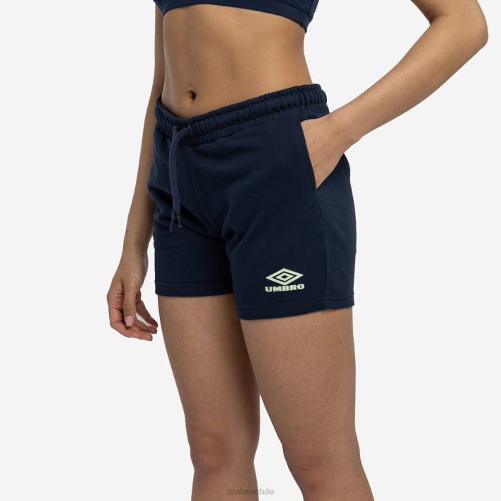 mujer Umbro humor índigo/espuma de mar jogging diamante corto ropa FTXL503
