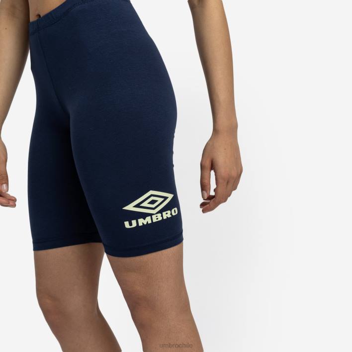 mujer Umbro humor índigo/espuma de mar pantalones cortos de ciclismo con diamantes ropa FTXL508