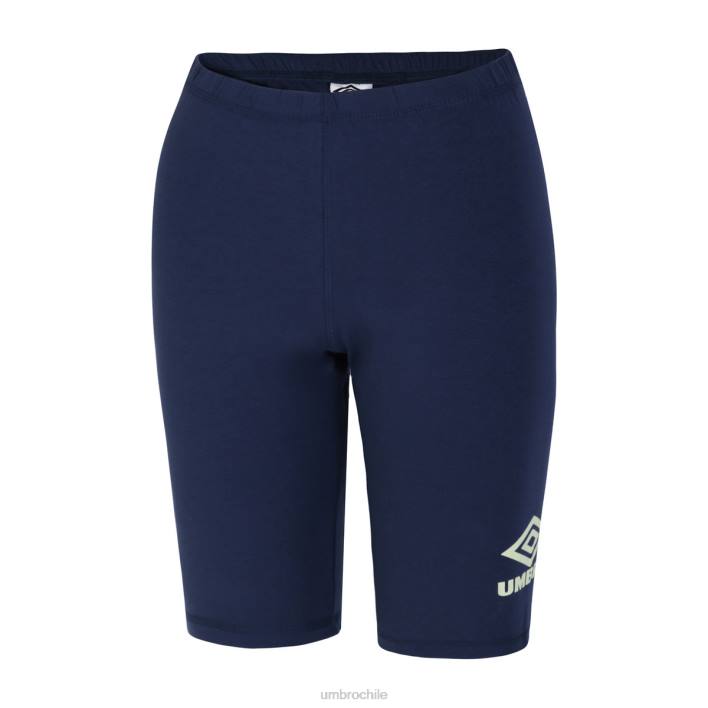 mujer Umbro humor índigo/espuma de mar pantalones cortos de ciclismo con diamantes ropa FTXL508