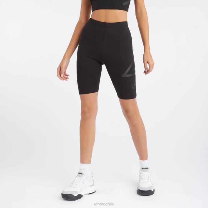 mujer Umbro negro shorts ciclistas con logo grande ropa FTXL492