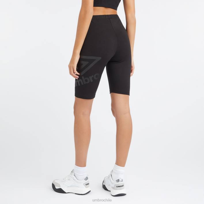 mujer Umbro negro shorts ciclistas con logo grande ropa FTXL492