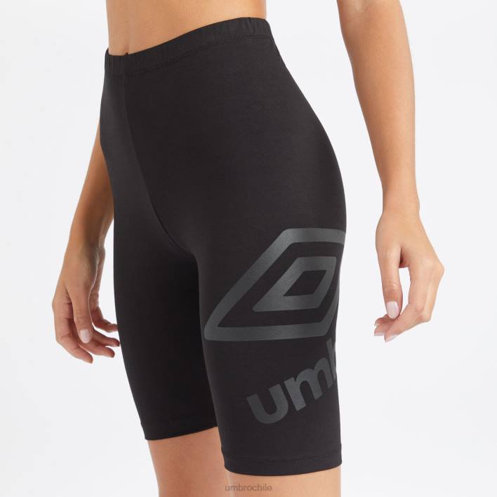 mujer Umbro negro shorts ciclistas con logo grande ropa FTXL492