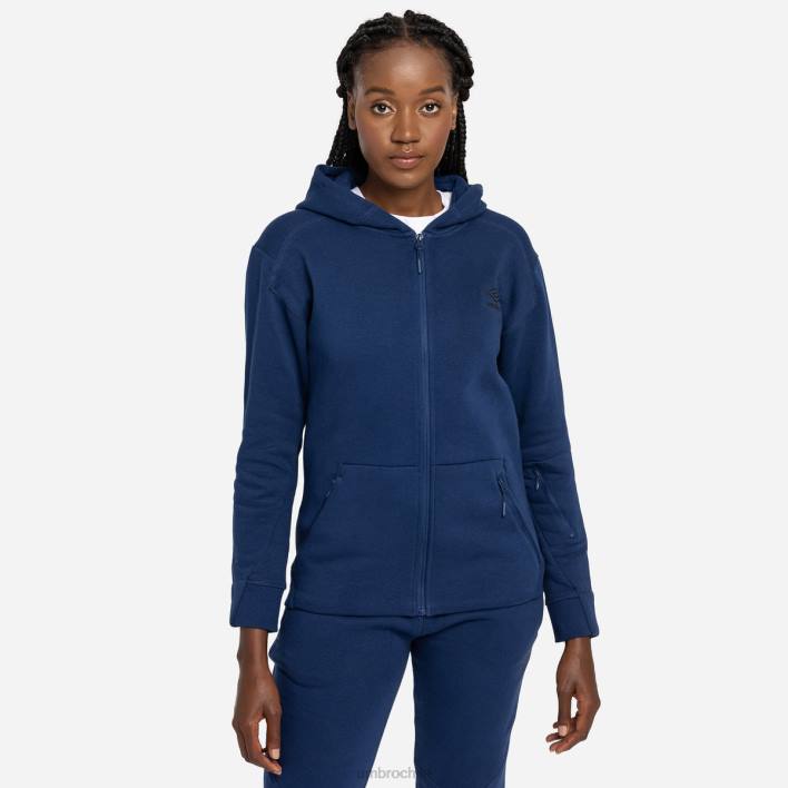 mujer Umbro dos azul marino chaqueta con capucha pro polar elite ropa FTXL518