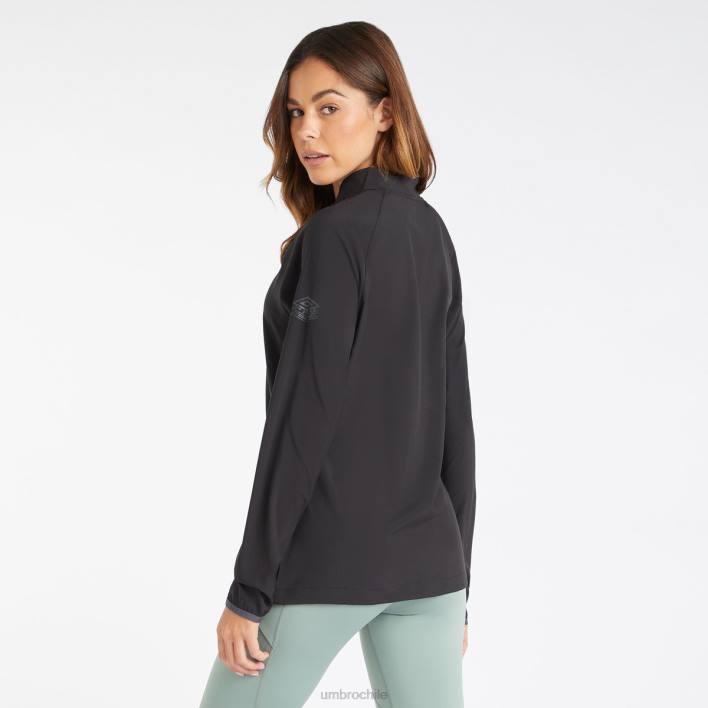 mujer Umbro negro/carbono chaqueta tejida estampada para entrenamiento profesional ropa FTXL513