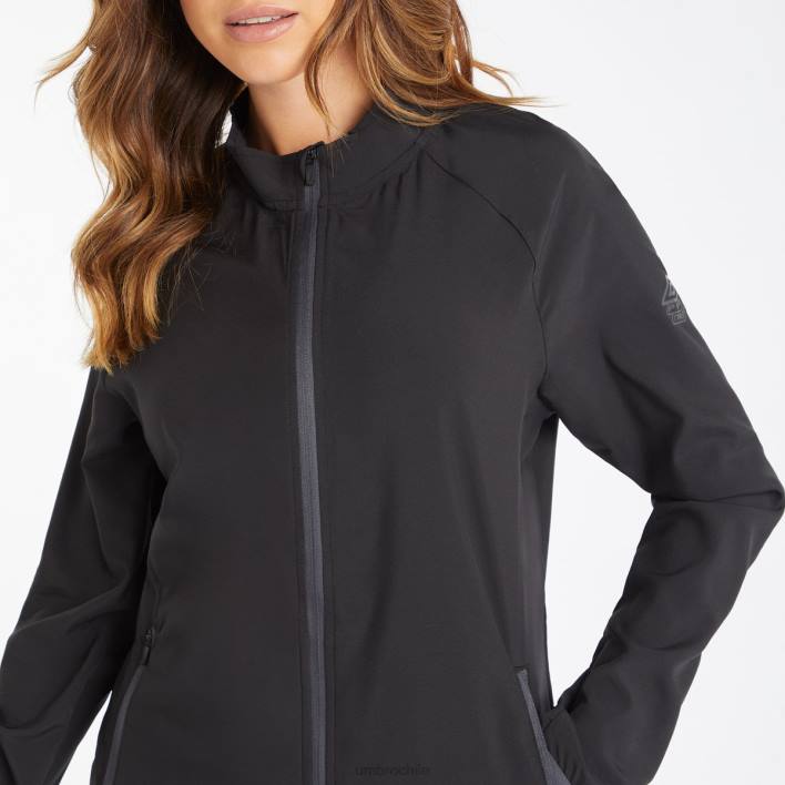 mujer Umbro negro/carbono chaqueta tejida estampada para entrenamiento profesional ropa FTXL513