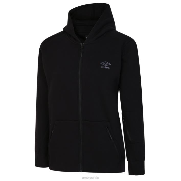 mujer Umbro negro chaqueta con capucha pro polar elite ropa FTXL519