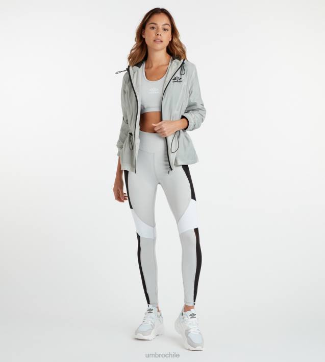 mujer Umbro niebla/negro chaqueta reflectante tech zt ropa FTXL517