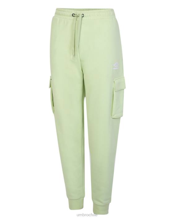 mujer Umbro espuma de mar/blanco pantalones deportivos con bolsillo utilitario con diamantes ropa FTXL476