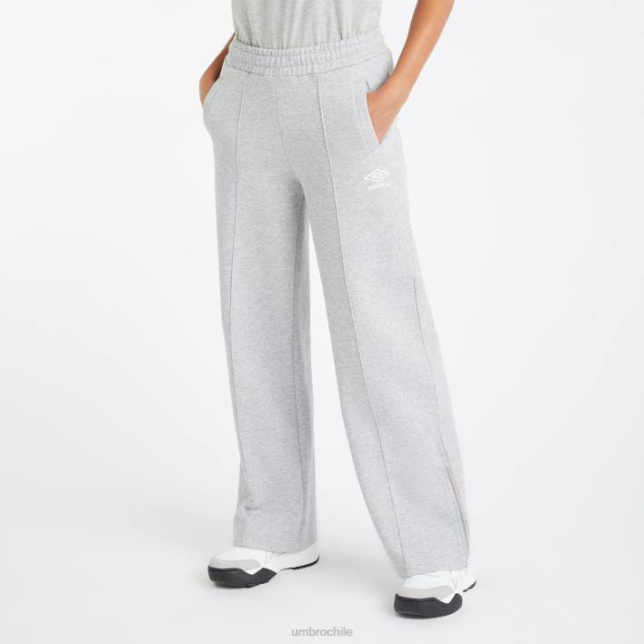 mujer Umbro gris jaspeado/blanco pantalones de chándal centrales ropa FTXL460
