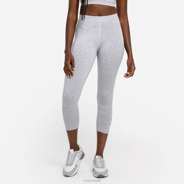 mujer Umbro gris jaspeado/roseta leggins 3/4 estilo diamante ropa FTXL481