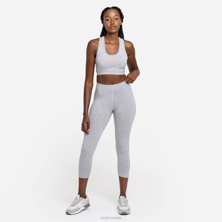 mujer Umbro gris jaspeado/roseta leggins 3/4 estilo diamante ropa FTXL481