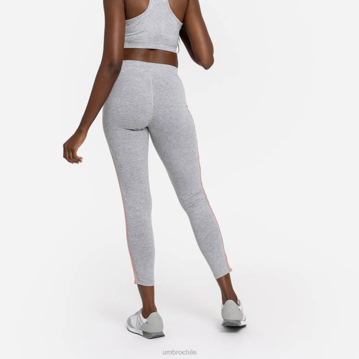 mujer Umbro gris jaspeado/roseta leggins de algodón con cinta de diamantes ropa FTXL482