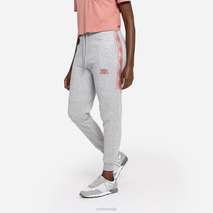 mujer Umbro gris jaspeado/roseta pantalones deportivos con cinta de diamantes ropa FTXL469