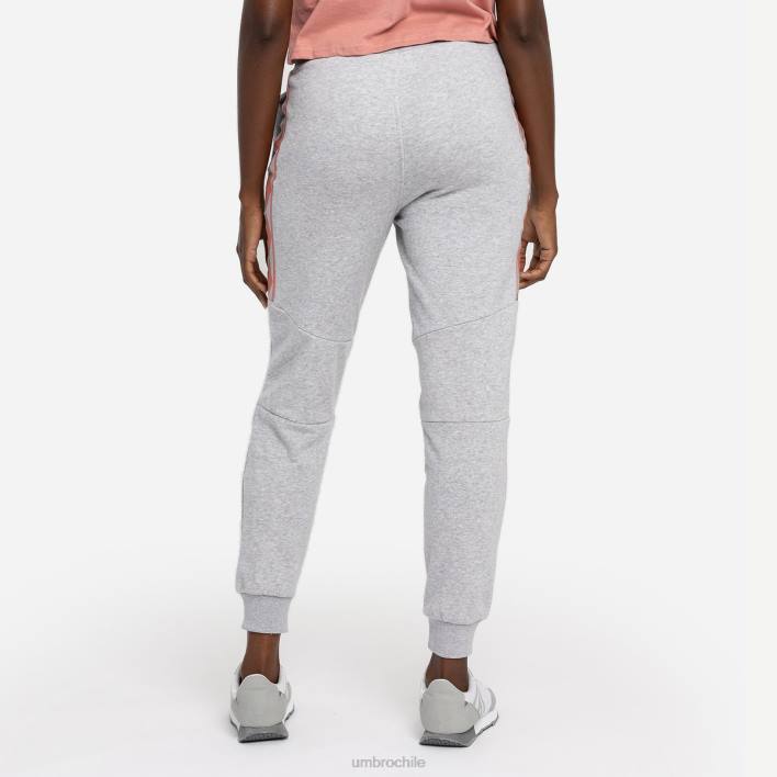 mujer Umbro gris jaspeado/roseta pantalones deportivos con cinta de diamantes ropa FTXL469