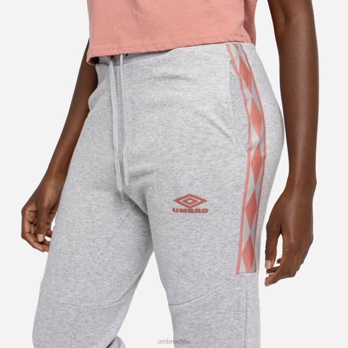 mujer Umbro gris jaspeado/roseta pantalones deportivos con cinta de diamantes ropa FTXL469