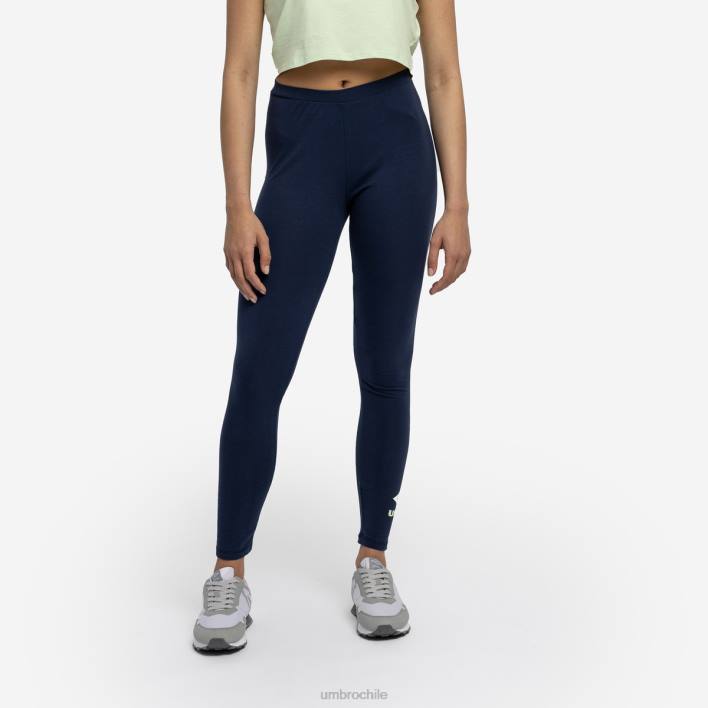 mujer Umbro humor índigo/espuma de mar leggings de algodón estilo diamante ropa FTXL473