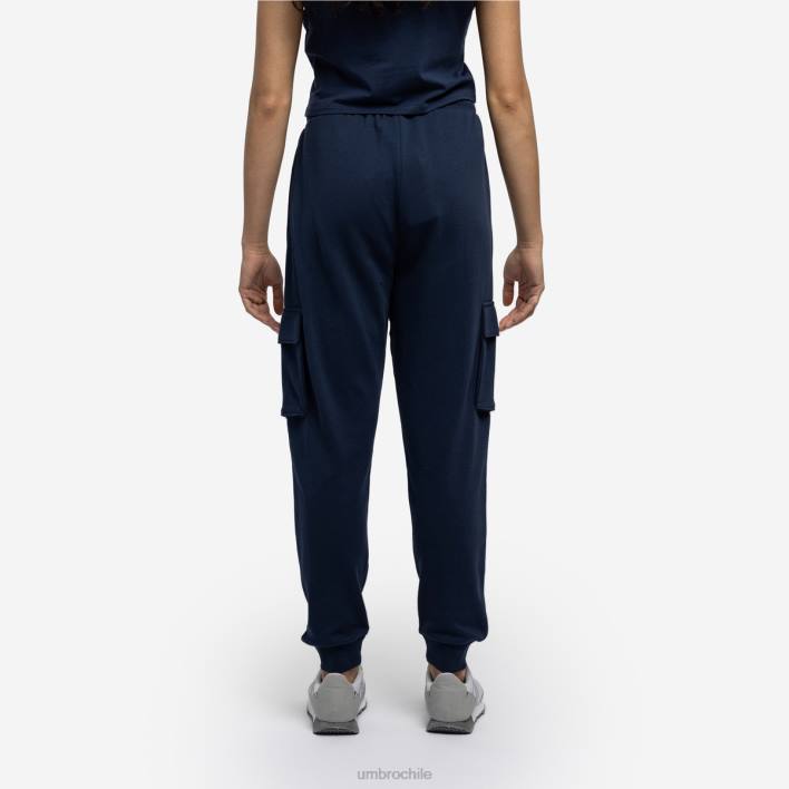 mujer Umbro humor índigo/espuma de mar pantalones deportivos con bolsillo utilitario con diamantes ropa FTXL475
