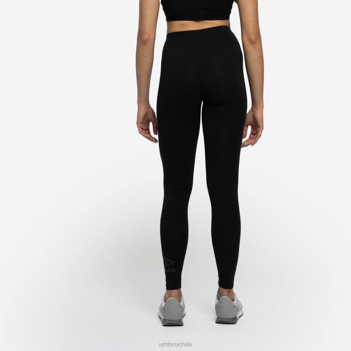 mujer Umbro negro leggings de algodón estilo diamante ropa FTXL472