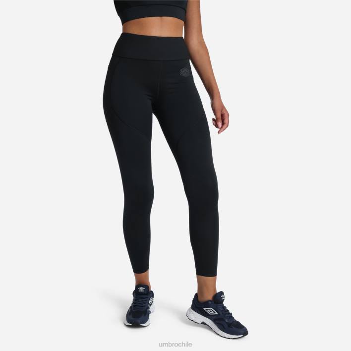 mujer Umbro negro leggings de entrenamiento profesional 7/8 ropa FTXL463
