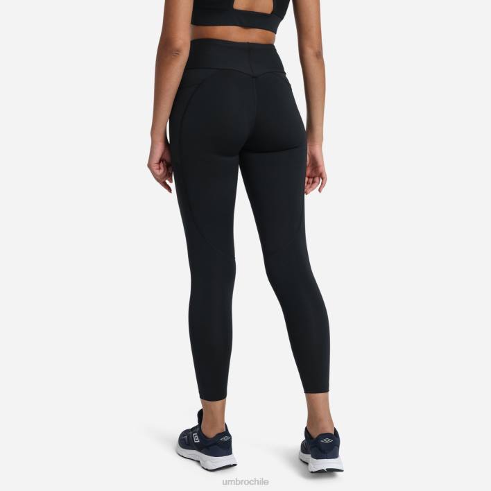 mujer Umbro negro leggings de entrenamiento profesional 7/8 ropa FTXL463