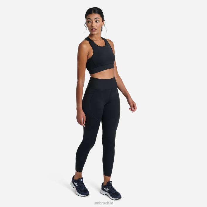 mujer Umbro negro leggings de entrenamiento profesional 7/8 ropa FTXL463