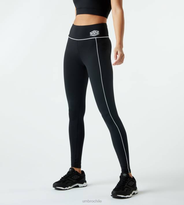 mujer Umbro negro leggings deportivos ptf con declaración clásica ropa FTXL486