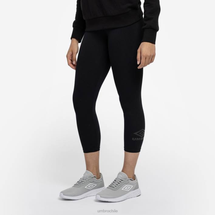 mujer Umbro negro leggins 3/4 estilo diamante ropa FTXL480