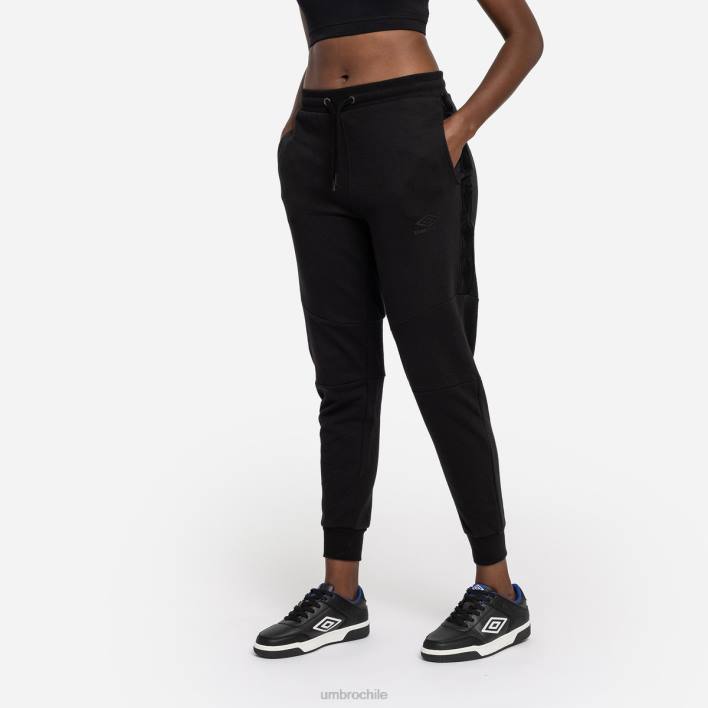 mujer Umbro negro pantalones deportivos con cinta de diamantes ropa FTXL470