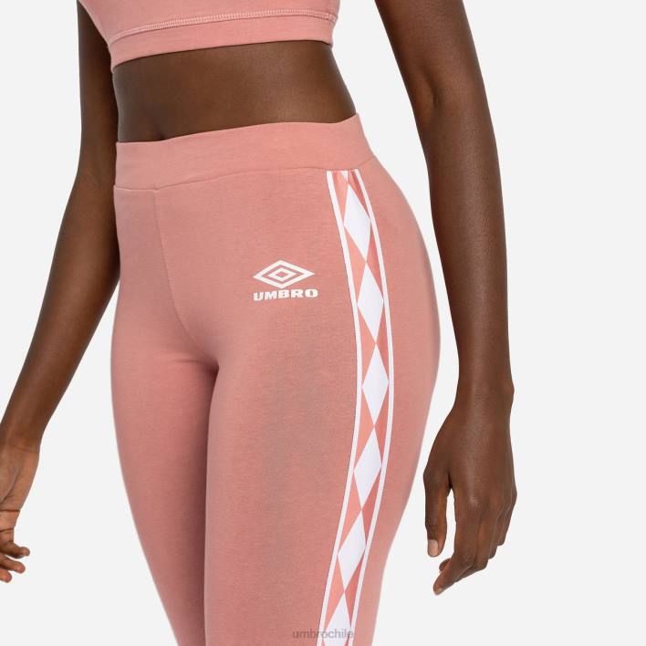 mujer Umbro roseta/blanco leggins de algodón con cinta de diamantes ropa FTXL483