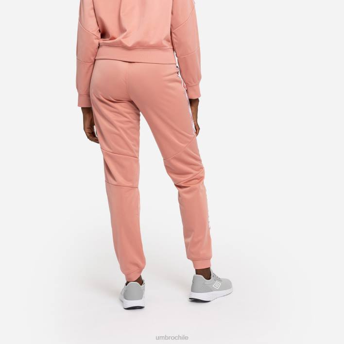 mujer Umbro roseta/blanco pantalones de tricot con cinta de diamantes ropa FTXL484