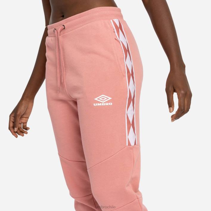 mujer Umbro roseta/blanco pantalones deportivos con cinta de diamantes ropa FTXL471
