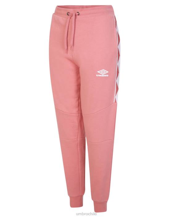 mujer Umbro roseta/blanco pantalones deportivos con cinta de diamantes ropa FTXL471