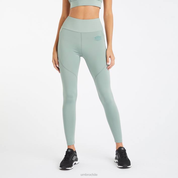mujer Umbro verde chino leggings de entrenamiento profesional 7/8 ropa FTXL464