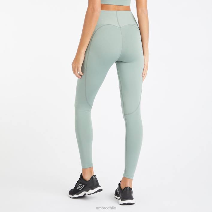 mujer Umbro verde chino leggings de entrenamiento profesional 7/8 ropa FTXL464
