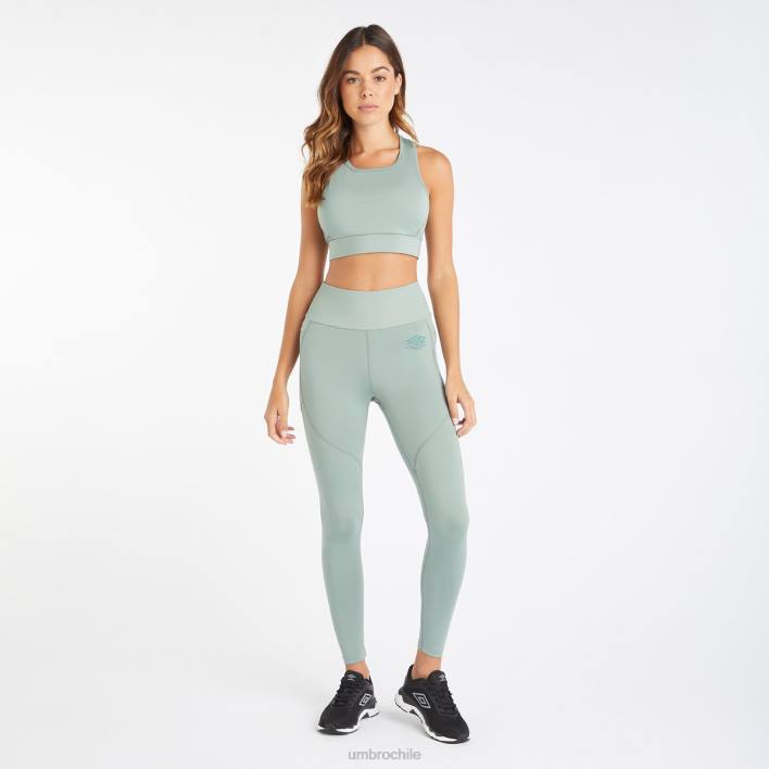 mujer Umbro verde chino leggings de entrenamiento profesional 7/8 ropa FTXL464