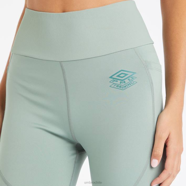 mujer Umbro verde chino leggings de entrenamiento profesional 7/8 ropa FTXL464