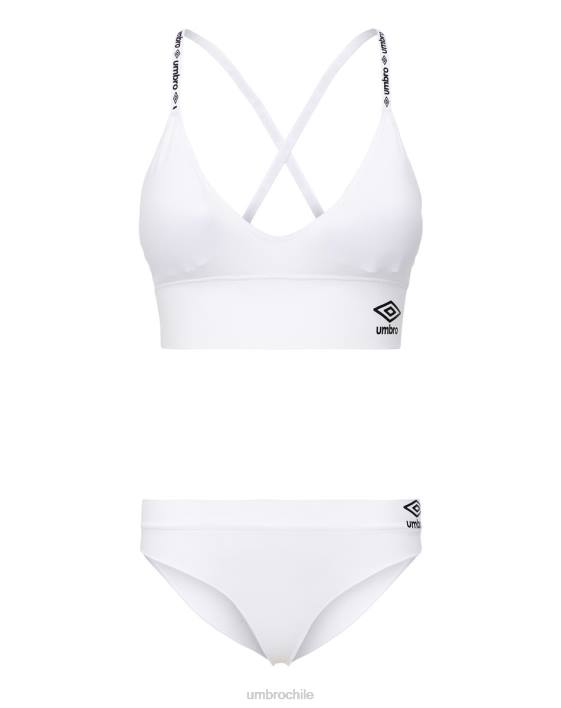 mujer Umbro blanco Conjunto de tanga y sujetador sin costuras Lucy ropa FTXL550