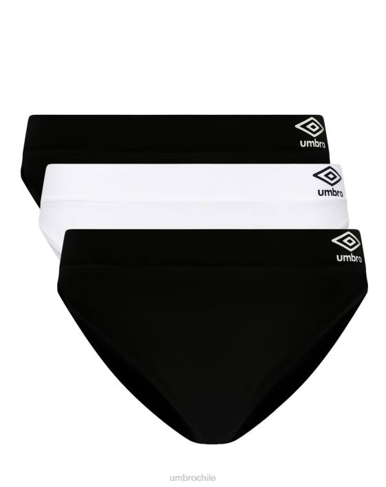 mujer Umbro blanco negro braguitas de talle alto sin costuras guro (paquete de 3) ropa FTXL548