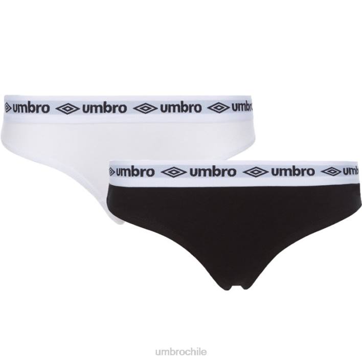 mujer Umbro blanco negro paquete de 2 tangas Core ropa FTXL553