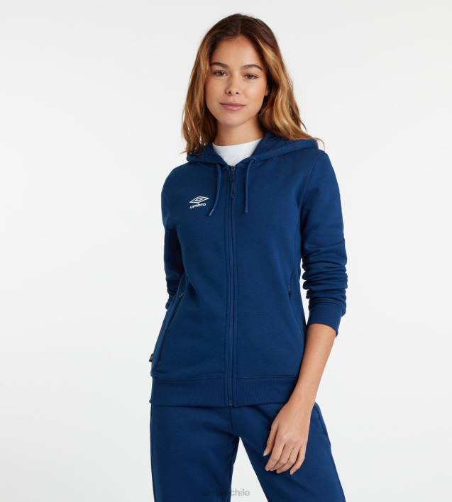 mujer Umbro dos azul marino/blanco sudadera con capucha de club ocio zt ropa FTXL448