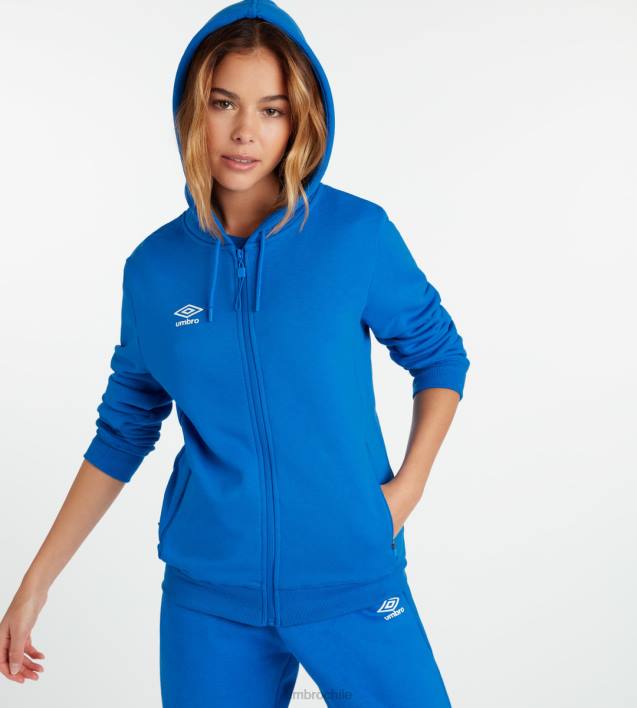 mujer Umbro dos real/blanco sudadera con capucha de club ocio zt ropa FTXL449