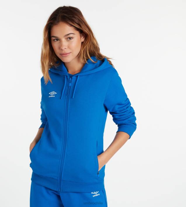 mujer Umbro dos real/blanco sudadera con capucha de club ocio zt ropa FTXL449