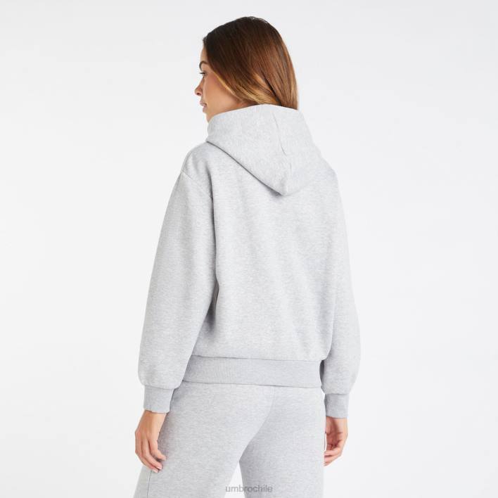 mujer Umbro gris jaspeado/blanco sudadera con capucha central ropa FTXL429